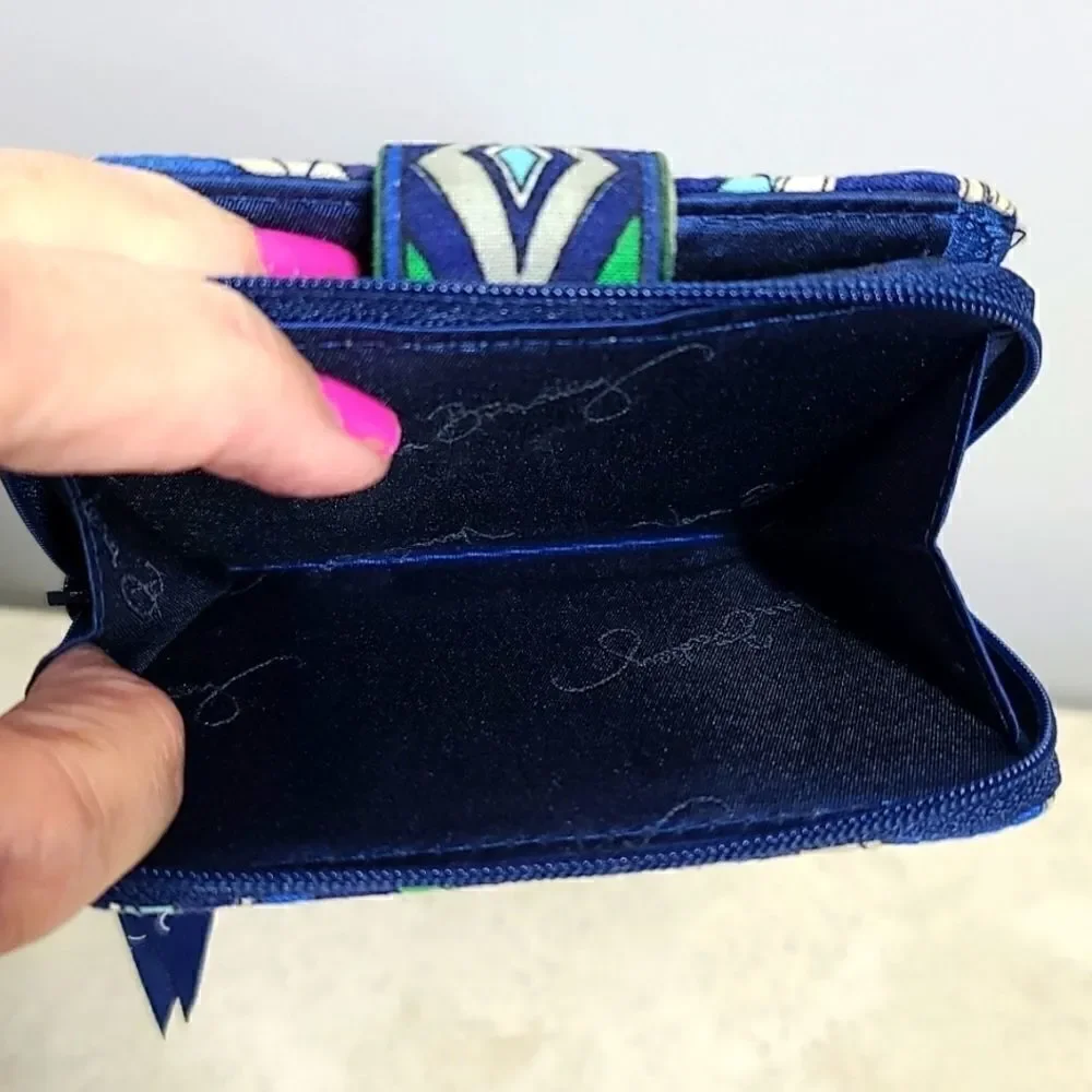 Vera Bradley "Mediterranean Blue" Wallet - Picture 3 of 5